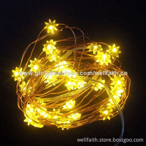 Yellow Octangle-shaped Christmas Swag Light, Decoration, 6-24V Voltage